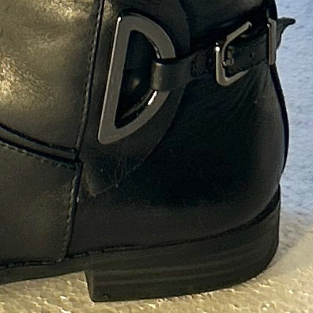 Alex Marie SZ6.5 Stassia Black Leather Riding Boot Old $ Western Moto Essential - Picture 6 of 9